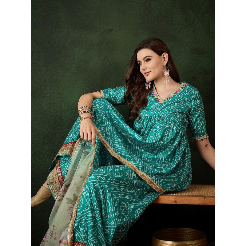 Sangria Bandhani Printed Kurta Sets