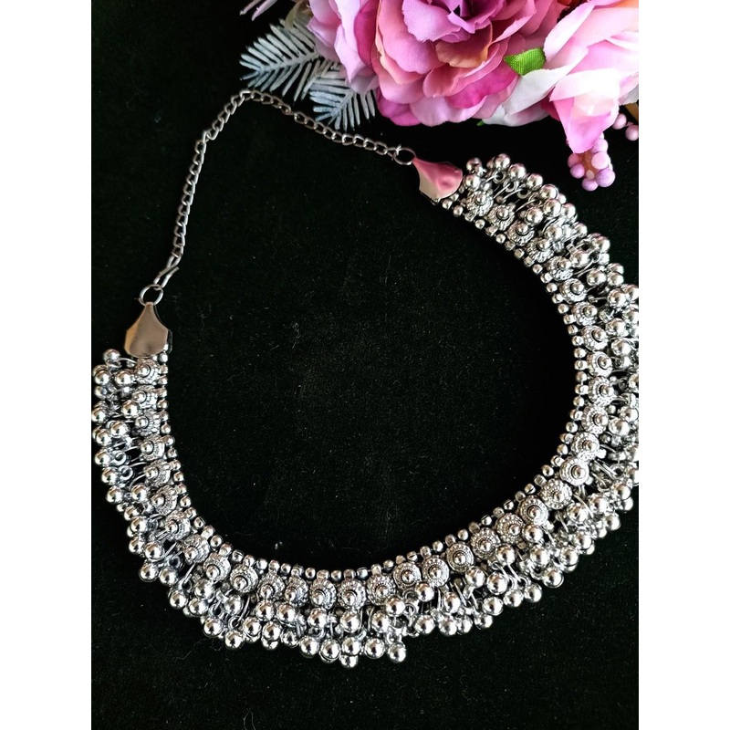 Sangria Oxidized Payal Necklace