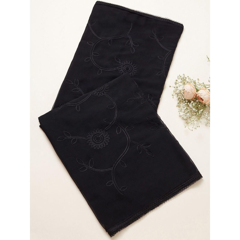 Soch Floral Embroidered Thread Work Dupatta