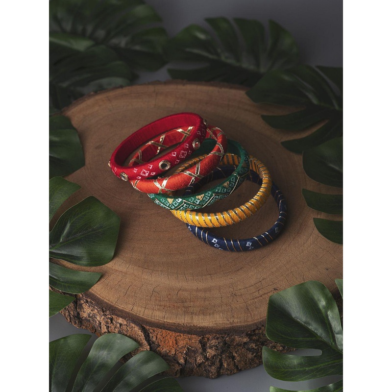 Taasha Craft Set Of 5 threads  Bangles