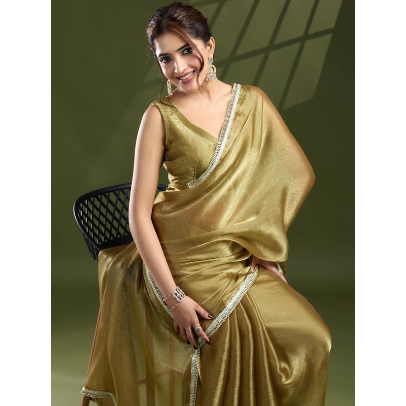 all about you Zari Border Beads and Stones Saree