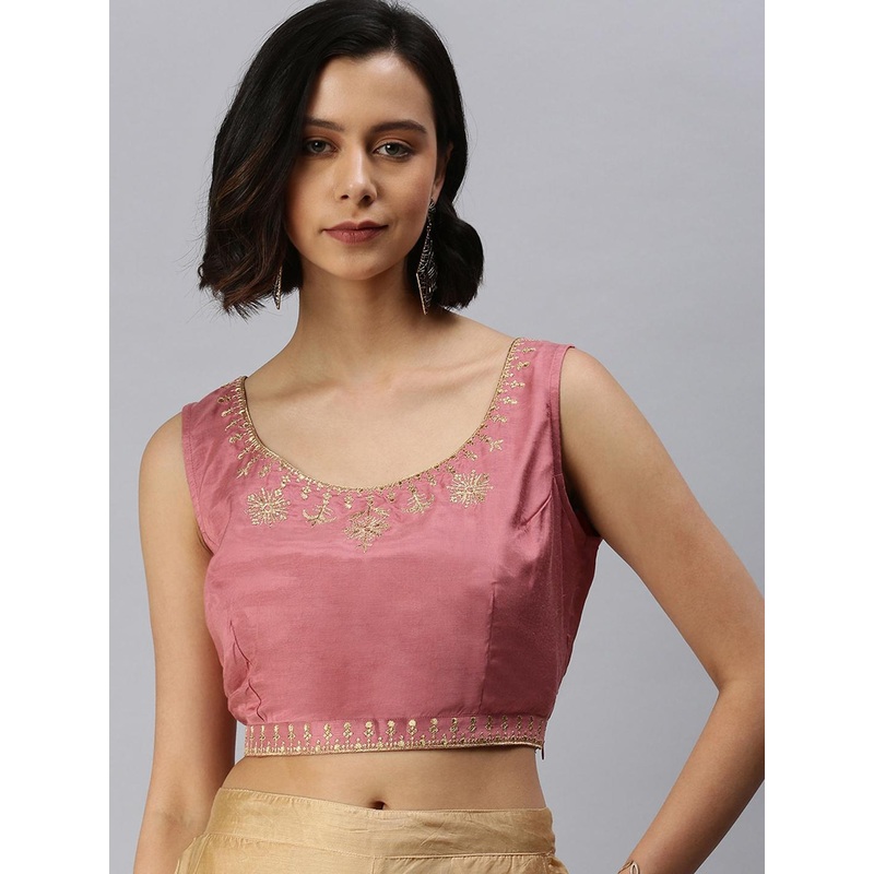 De Moza Rose Embroidered Saree Blouse