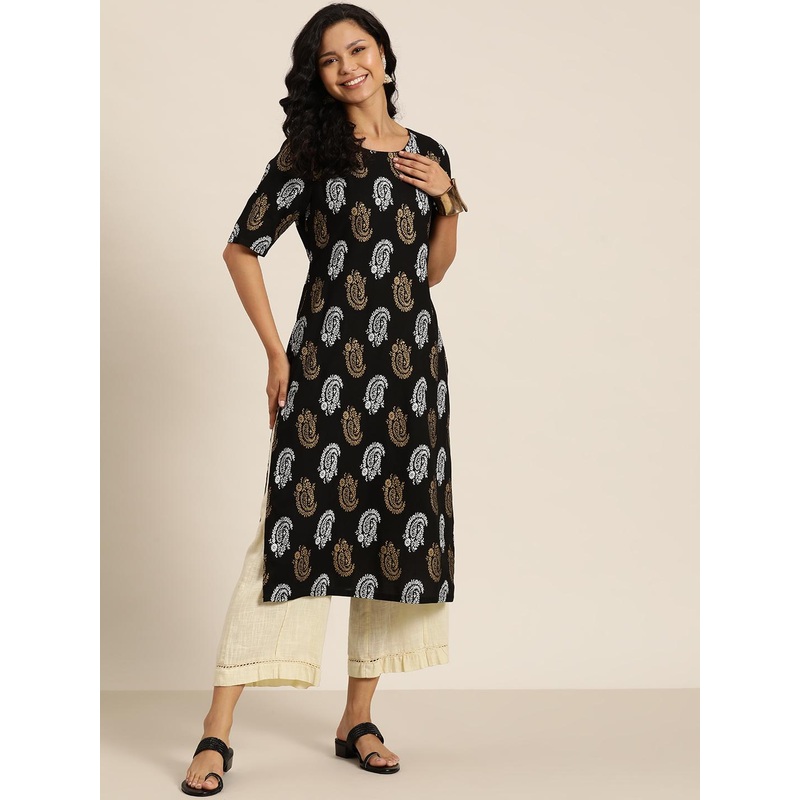 HERE&NOW Ethnic Motifs Printed Kurta