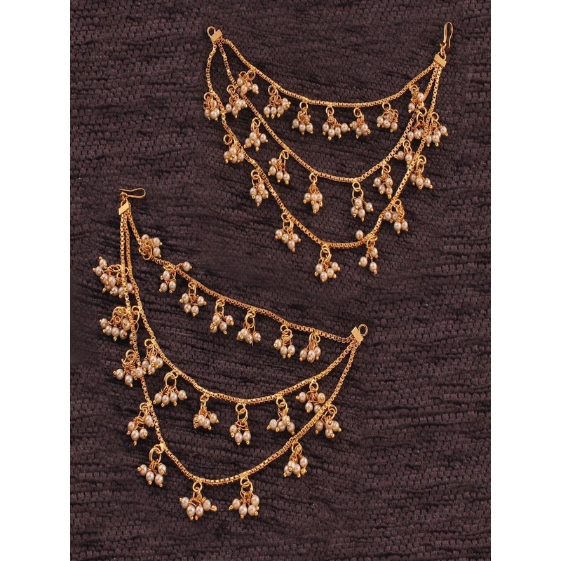 I Jewels Gold-Plated Contemporary Hoop Earrings