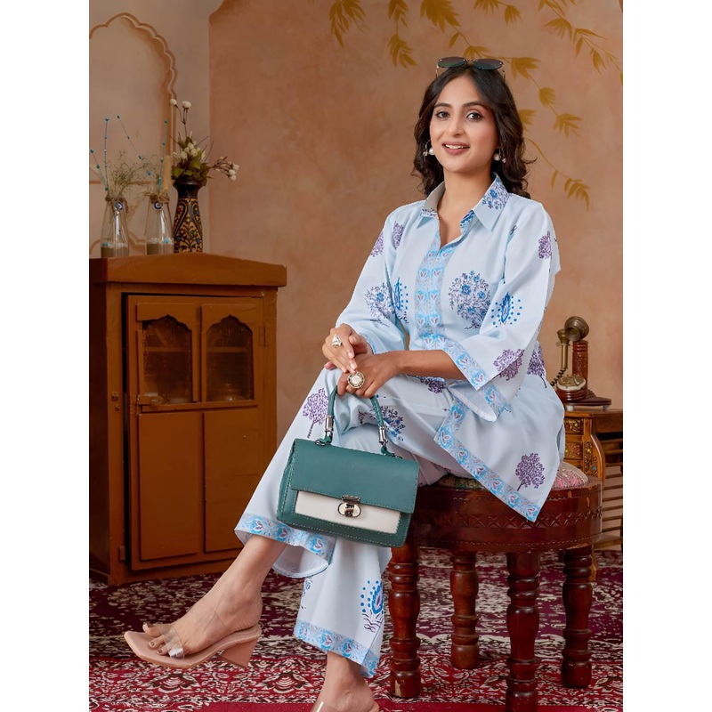 Women Basket Women Ethnic Motifs Printed Kurta with Trousers