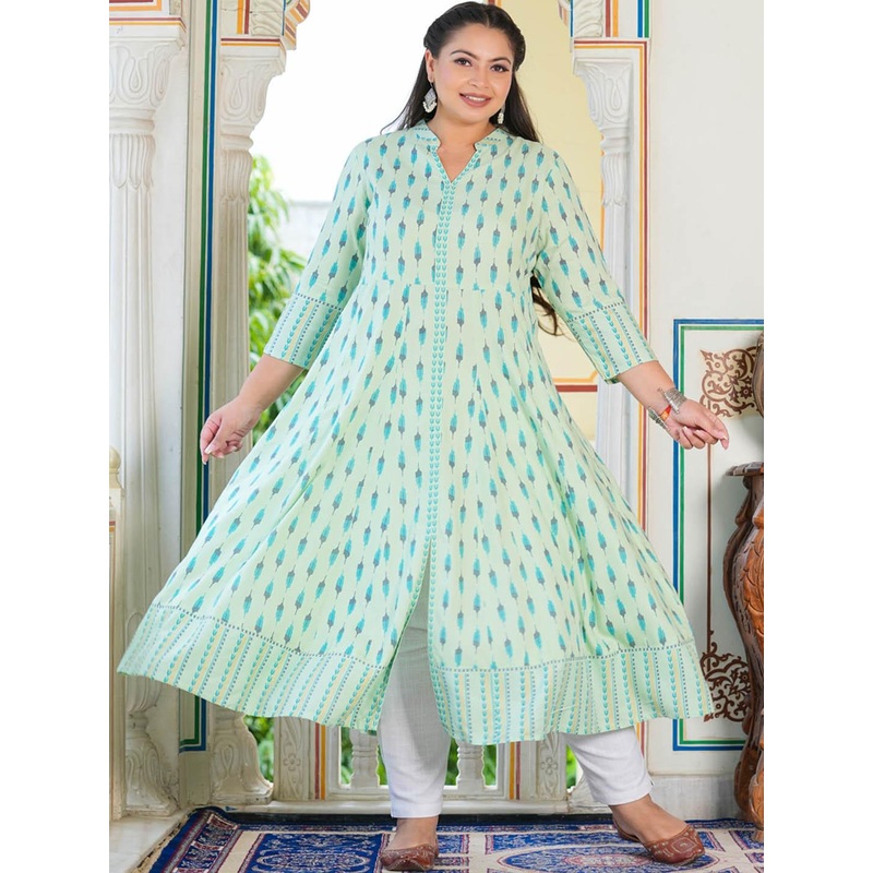YASH GALLERY Geometric Printed Anarkali Kurta