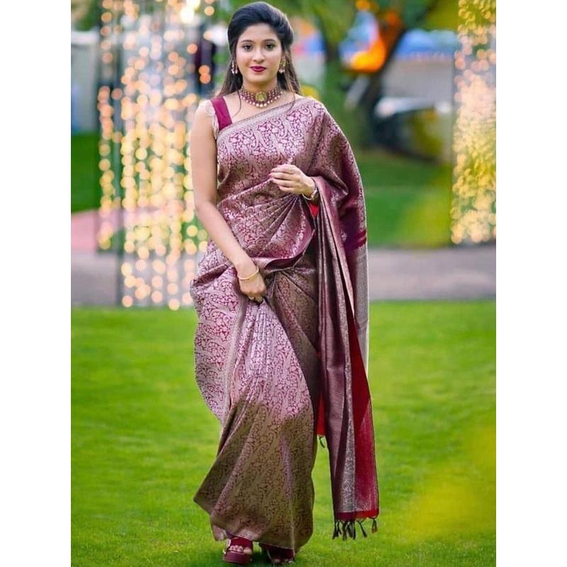 YAMUNE Woven Design Zari Art Silk Heavy Work Banarasi Saree