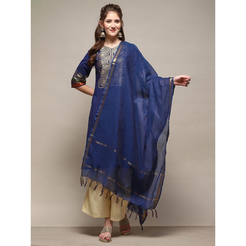 Biba Tasselled Border Zari Dupatta