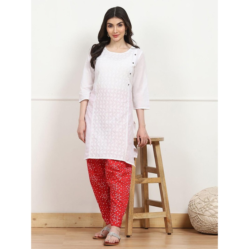 Biba Women Abstract Printed Knitted Salwar