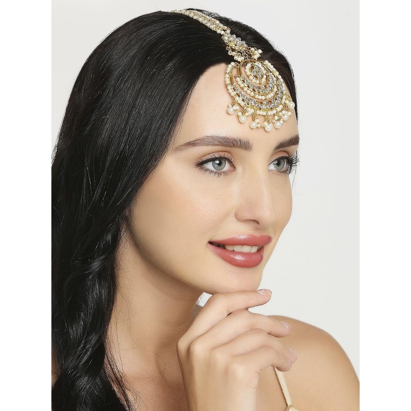 fabula Kundan Studded Maang Tikka