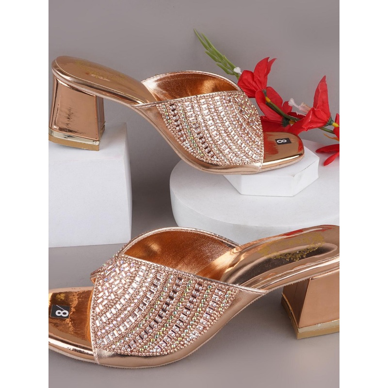 BAESD Women Embellished Block Heel Sandals
