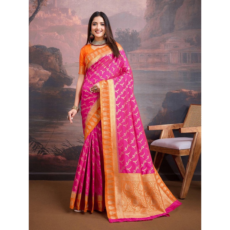 House of Pataudi Ethnic Motifs Woven Design Saree
