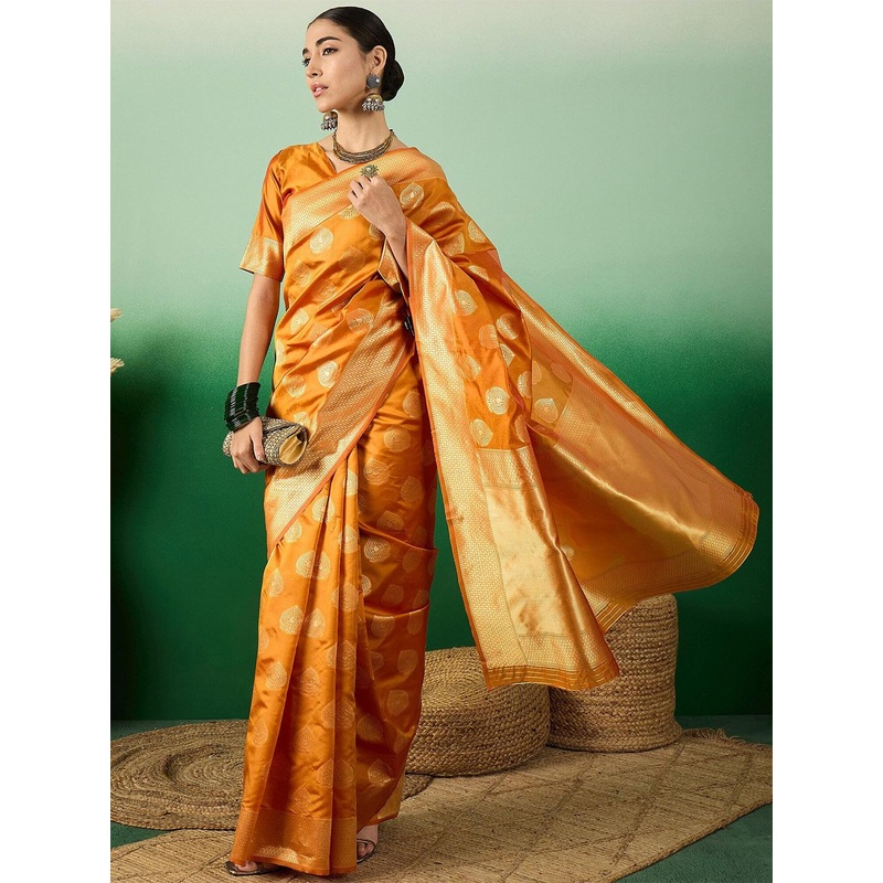 Sangria Woven-Designed Saree With Blouse Piece