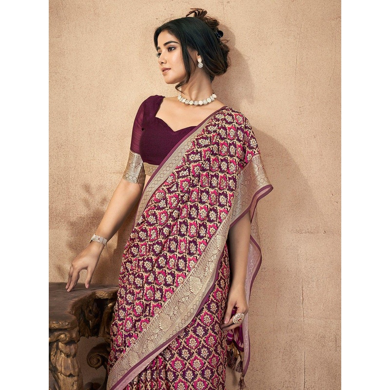 all about you Floral Pure Chiffon Saree