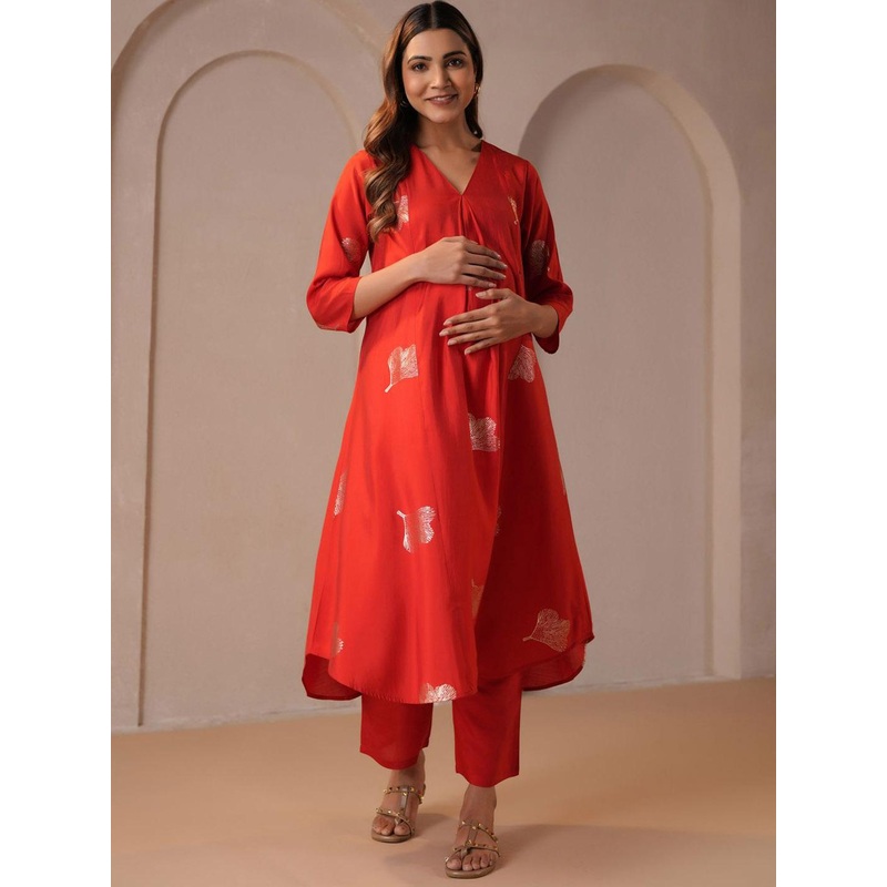 anayna Women Printed Empire Kurta with Trousers