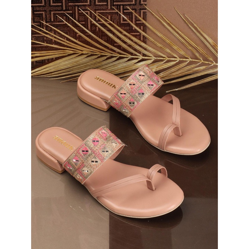 Anouk Embellished Block Heels