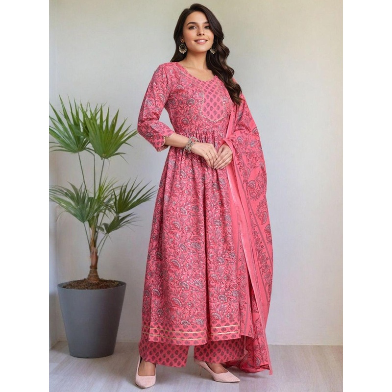 SZN Women Ethnic Motifs Printed Regular Gotta Patti Kurta with Palazzos  With Dupatta