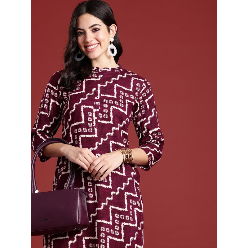 Anouk Bandhani Printed Kurta