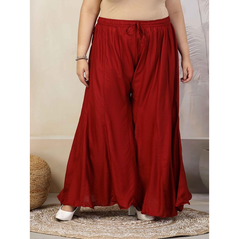 CLORA CREATION PLUS Women Flared Ethnic Palazzos Sharara