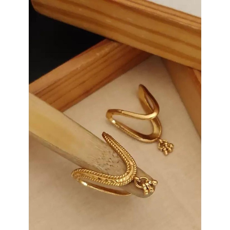 DIMIKI Set Of 2 Gold-Plated Vanki Adjustable Finger Ring