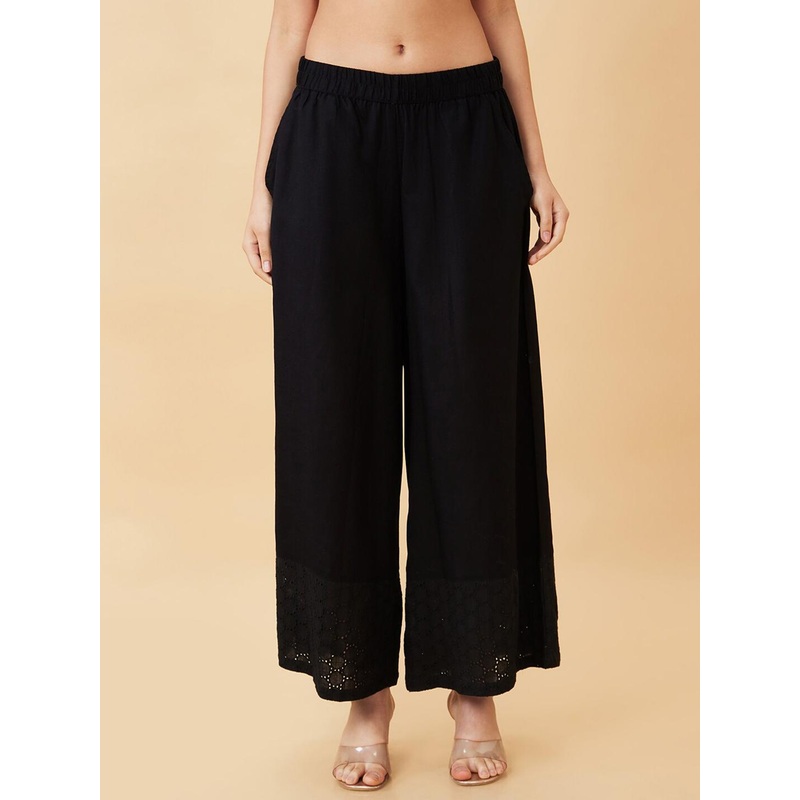 Globus Women Schiffli Wide Leg Ethnic Palazzos