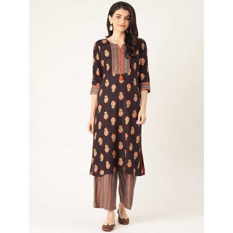Anouk Women Paisley Printed Regular Kurta with Palazzos