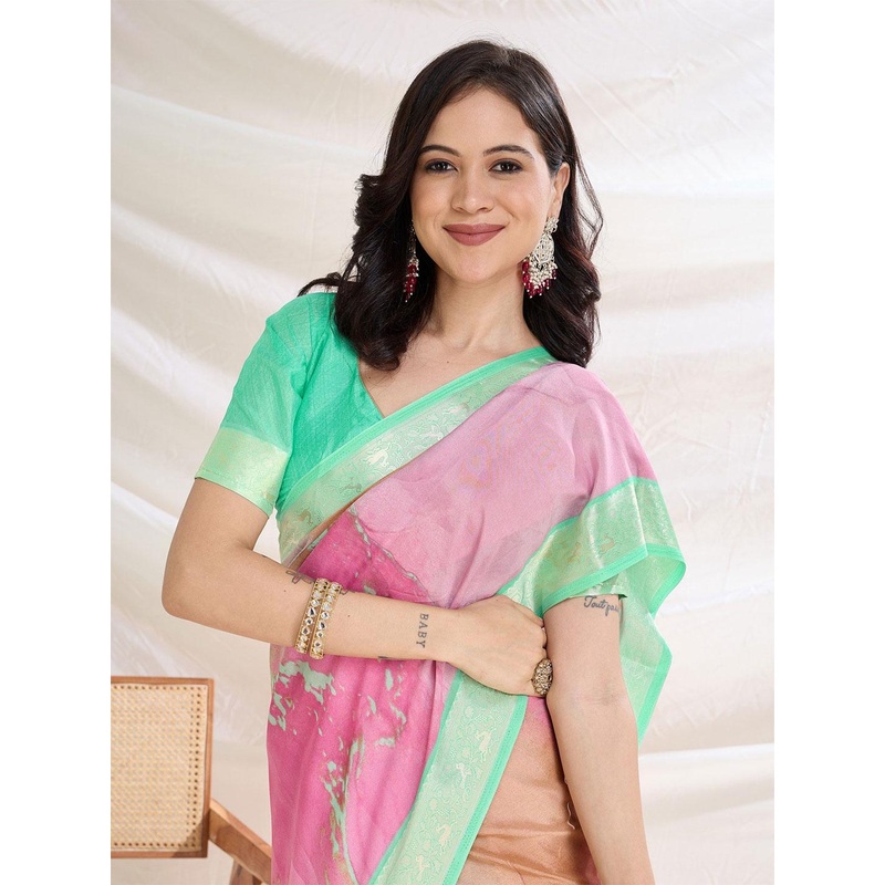 DIVASTRI Abstract Printed Saree