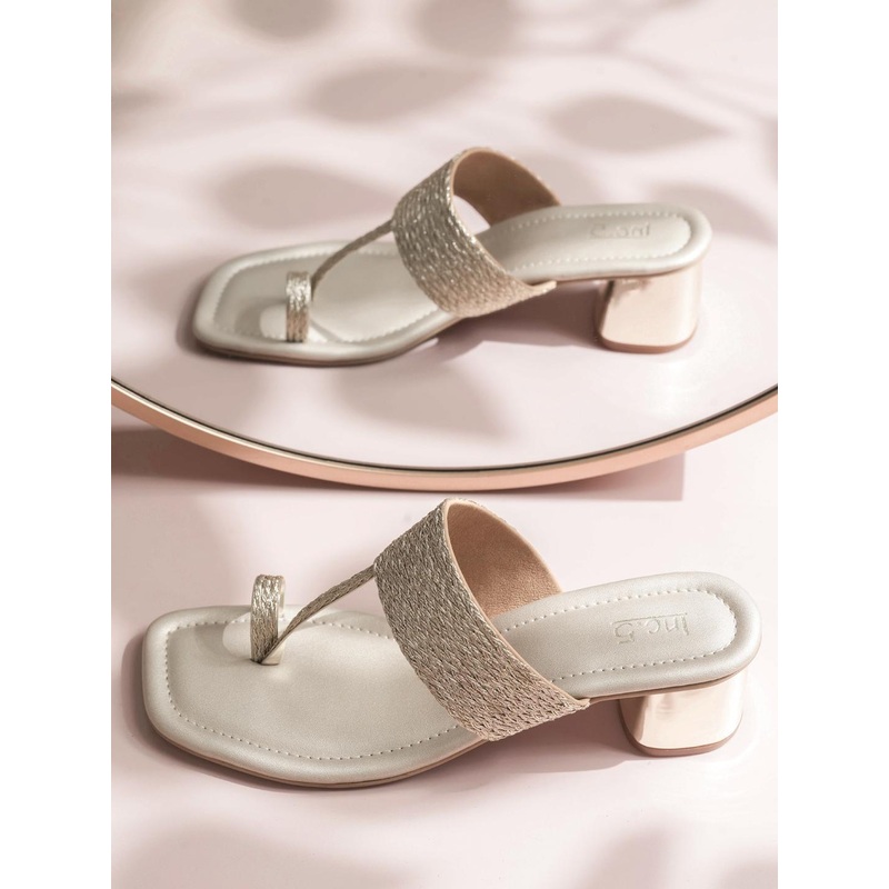 Inc 5 Embellished One Toe Block Heels