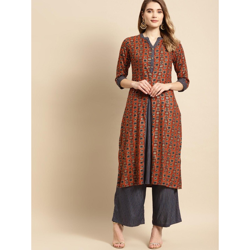 Anouk Women Printed Regular Kurta with Trousers