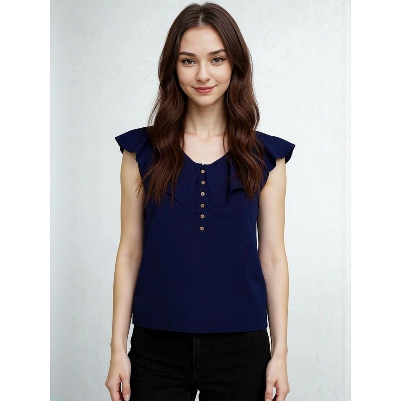 DressBerry Flutter Sleeve Ruffles Top