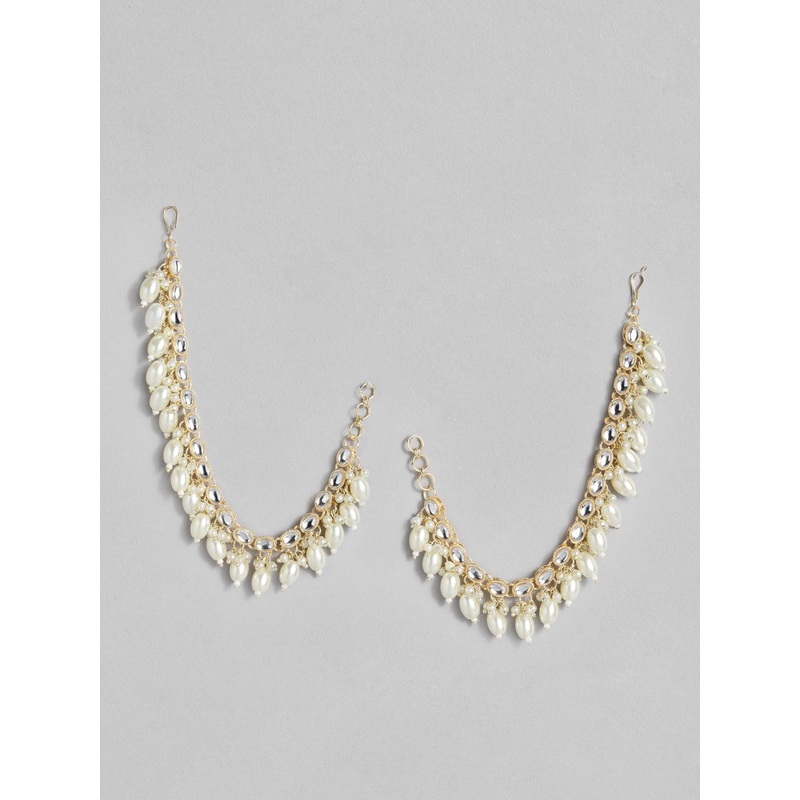 Peora Gold-Plated Kundan Contemporary Earrings