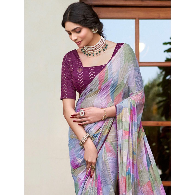 Anouk Abstract Printed Festive Wear Saree