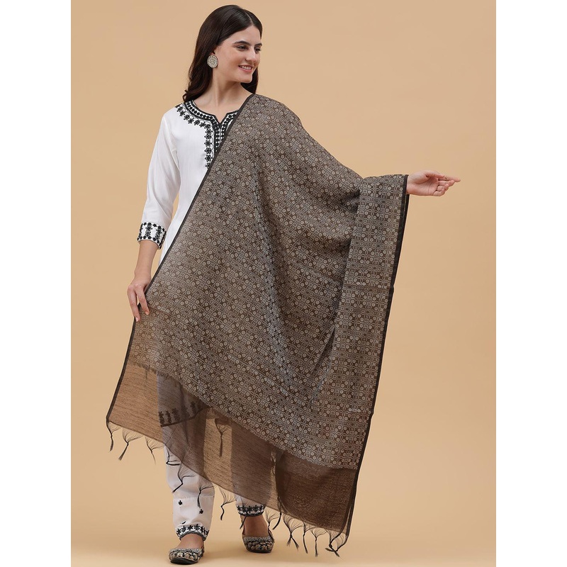 BANJARA INDIA Woven Design Dupatta with Zari