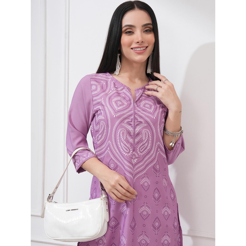Vishudh Keyhole Neck Gotta Patti Pathani Kurta