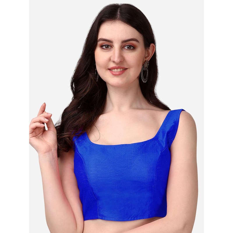 HERE&NOW Round Neck Padded Saree Blouse