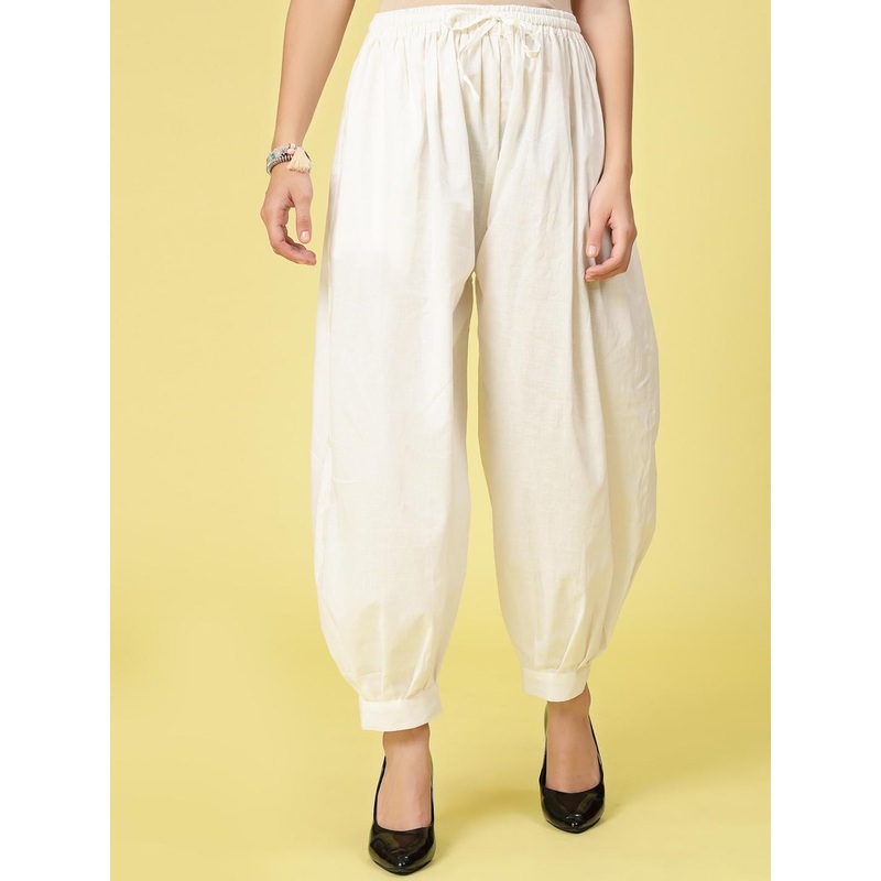 Clora Creation Women Mid-Rise Cotton Loose-Fit Afghani Salwar