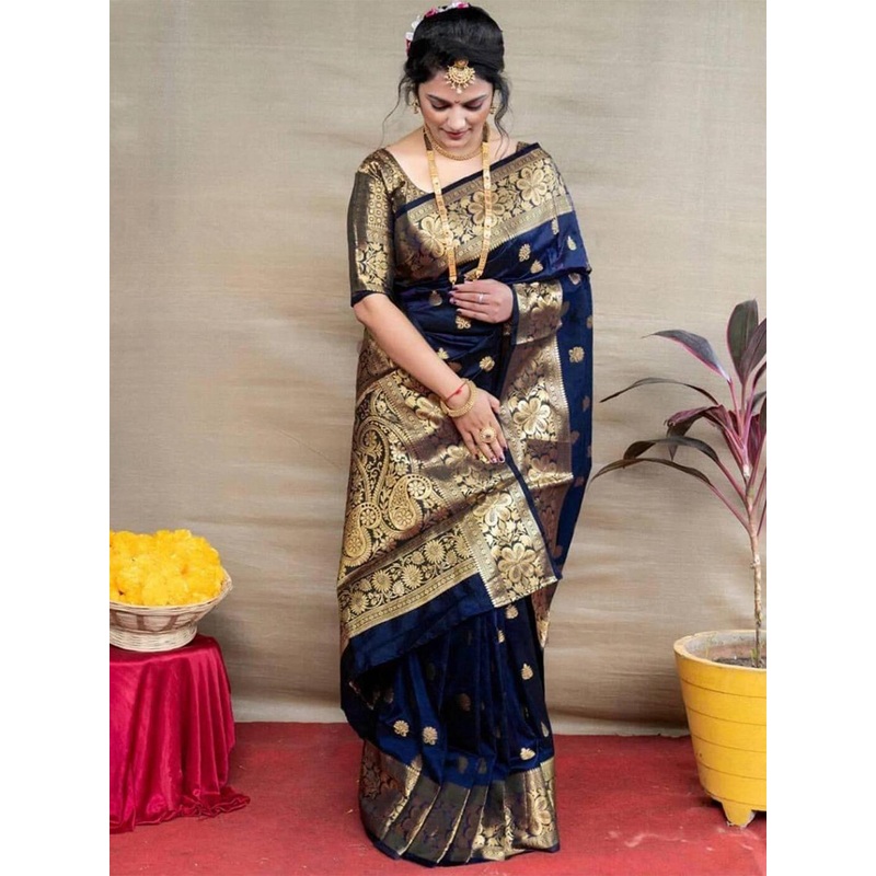 HERE&NOW Ethnic Motifs Zari Saree