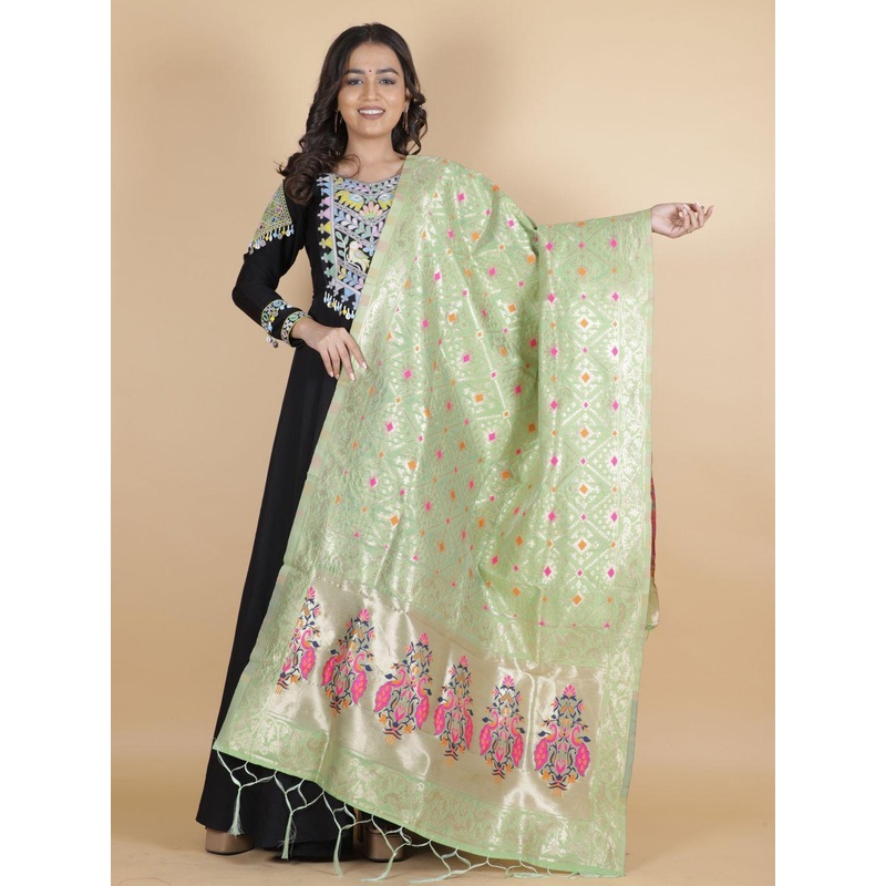 Suha Ethnic Motifs Woven Design Dupatta With Zari