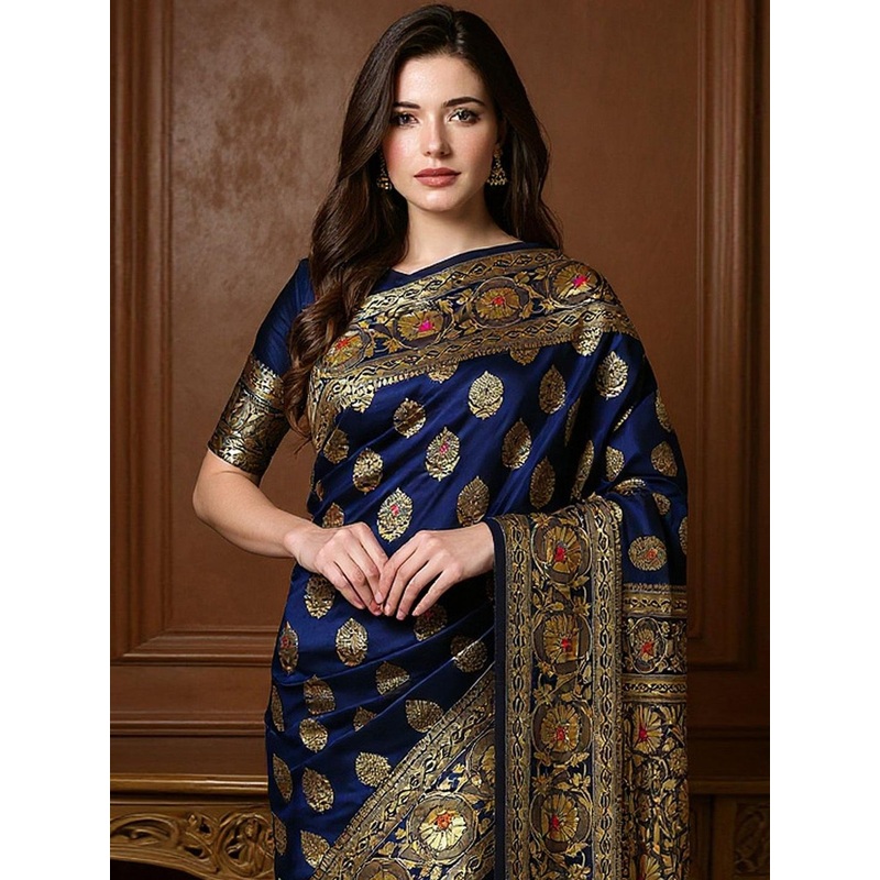 Anouk Rustic Ethnic Motifs Woven Design Banarasi Saree