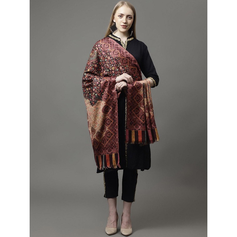 WEAVERS VILLA Women Graphic Digital Printed Winter Shawl