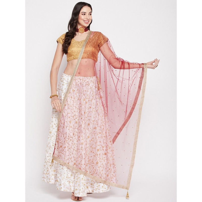 Clora Creation Net Dupatta with Sequinned