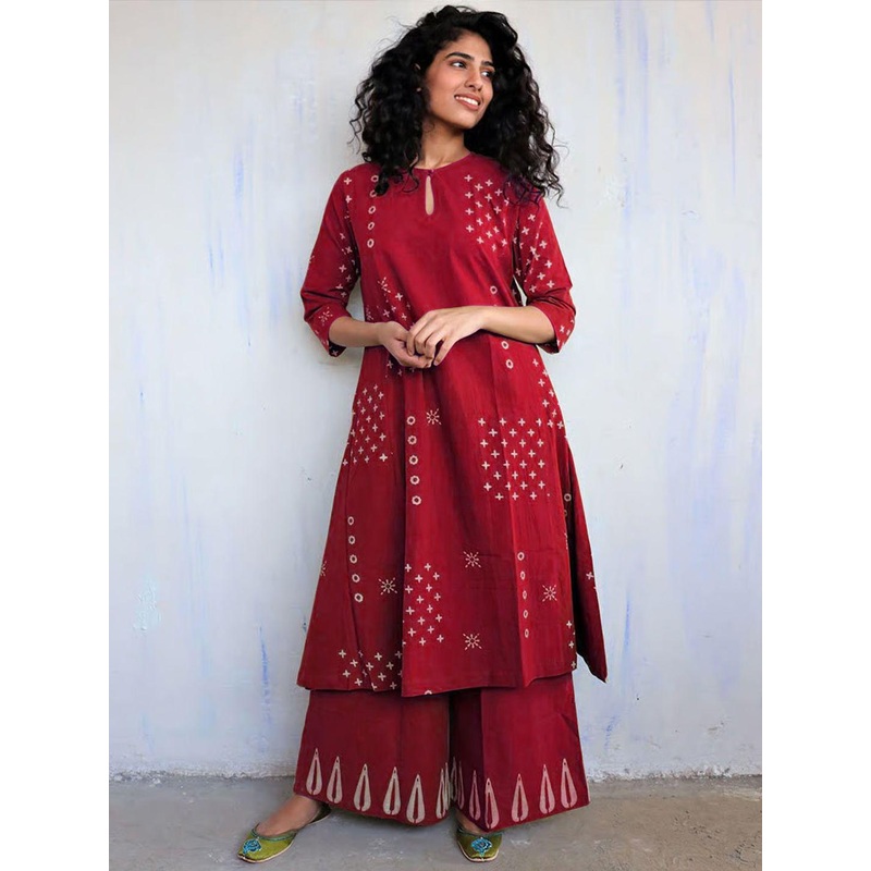 GoSriKi Women Ethnic Motifs Printed Regular Kurta with Palazzos