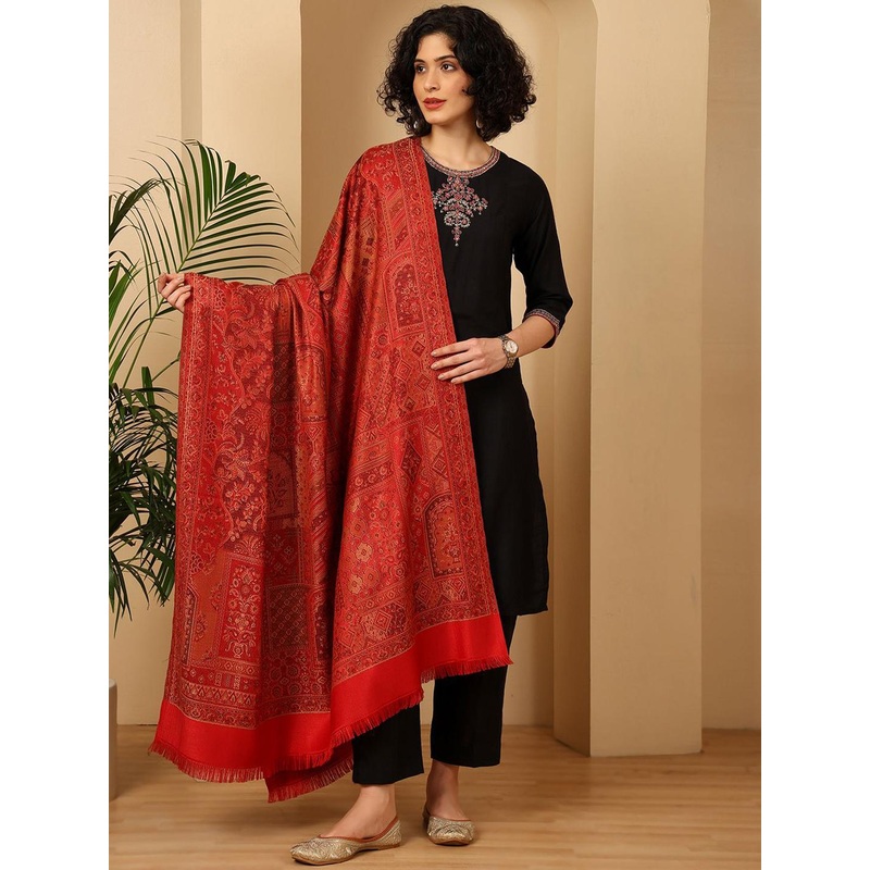 Tweedle Ethnic Motifs Woven Design Shawl