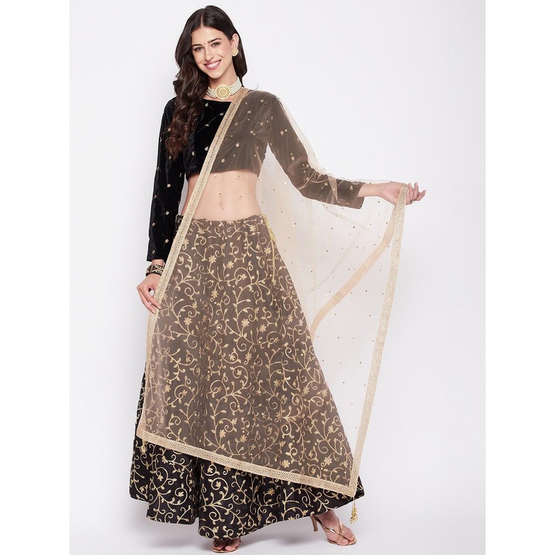 Clora Creation Embroidered Dupatta With Sequinned