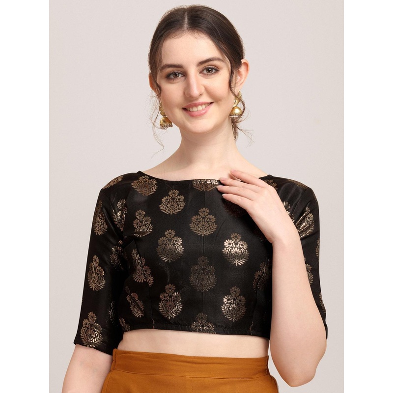 Oomph! Woven Design Silk Saree Blouse