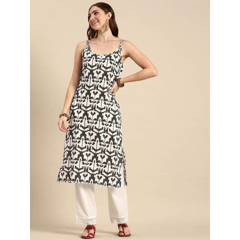 Sangria Abstract Printed Pure Cotton Kurta