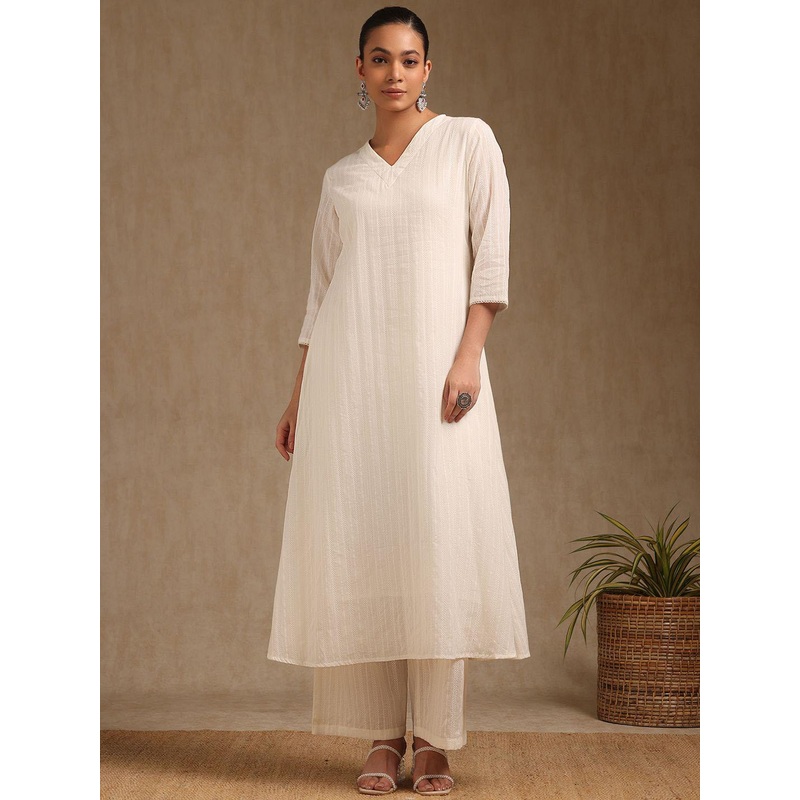 Soch Women Regular Pure Cotton Kurta with Palazzos