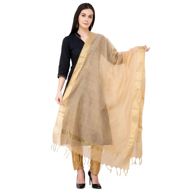 A R SILK DUPATTA HUB Zari Chanderi Dupatta