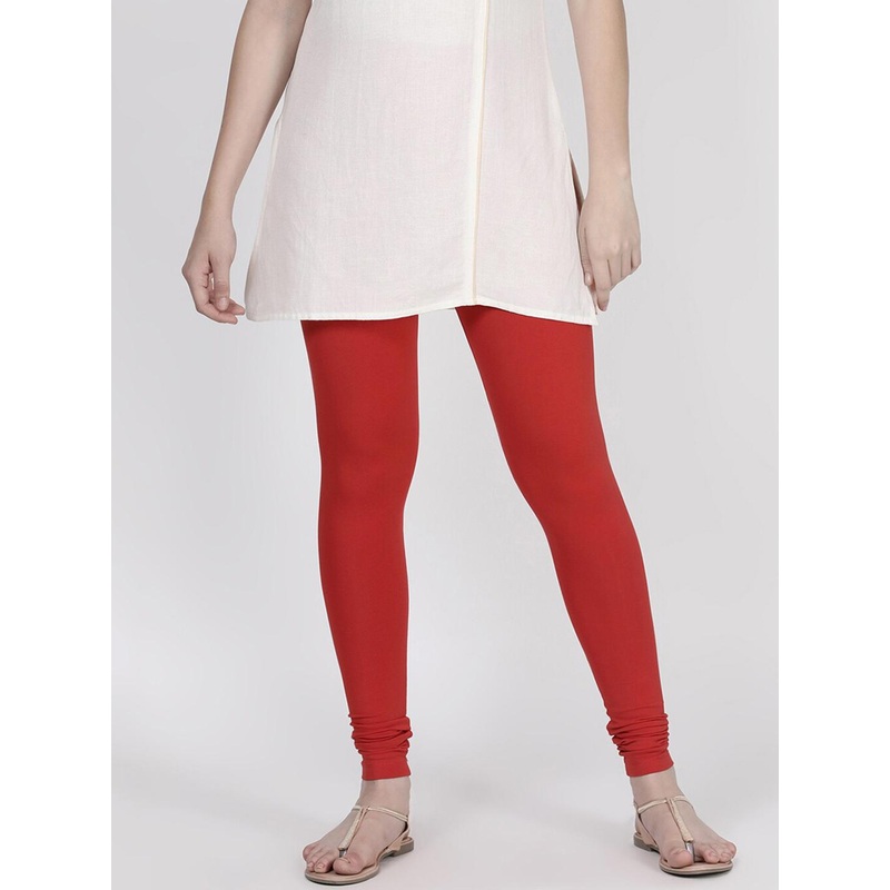 TWIN BIRDS Pure Cotton Ethnic Churidar-Length Leggings