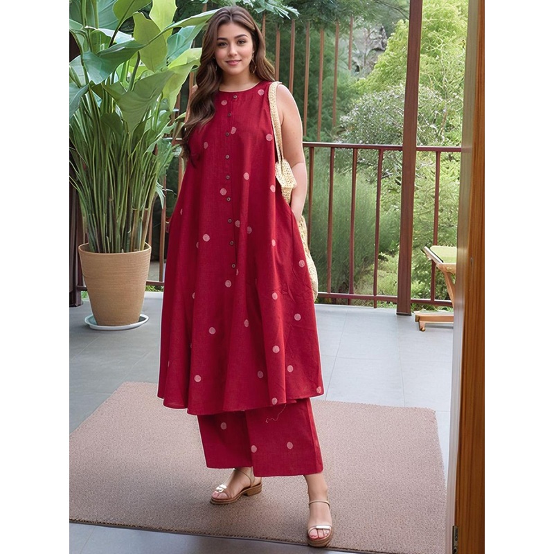 Aaghnya Women Geometric Printed Kurta with Palazzo